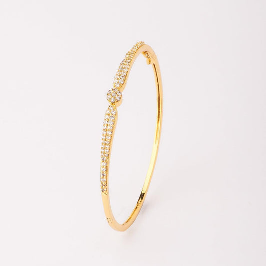 Simple and Classic Gold Metallic Bangle - Chandrani Pearls