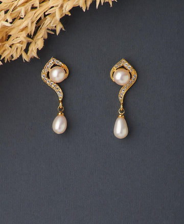 Simple Real Pearl Hanging Earring - Chandrani Pearls