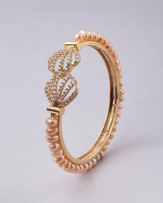 Single Line Rose Gold Bangle - Chandrani Pearls