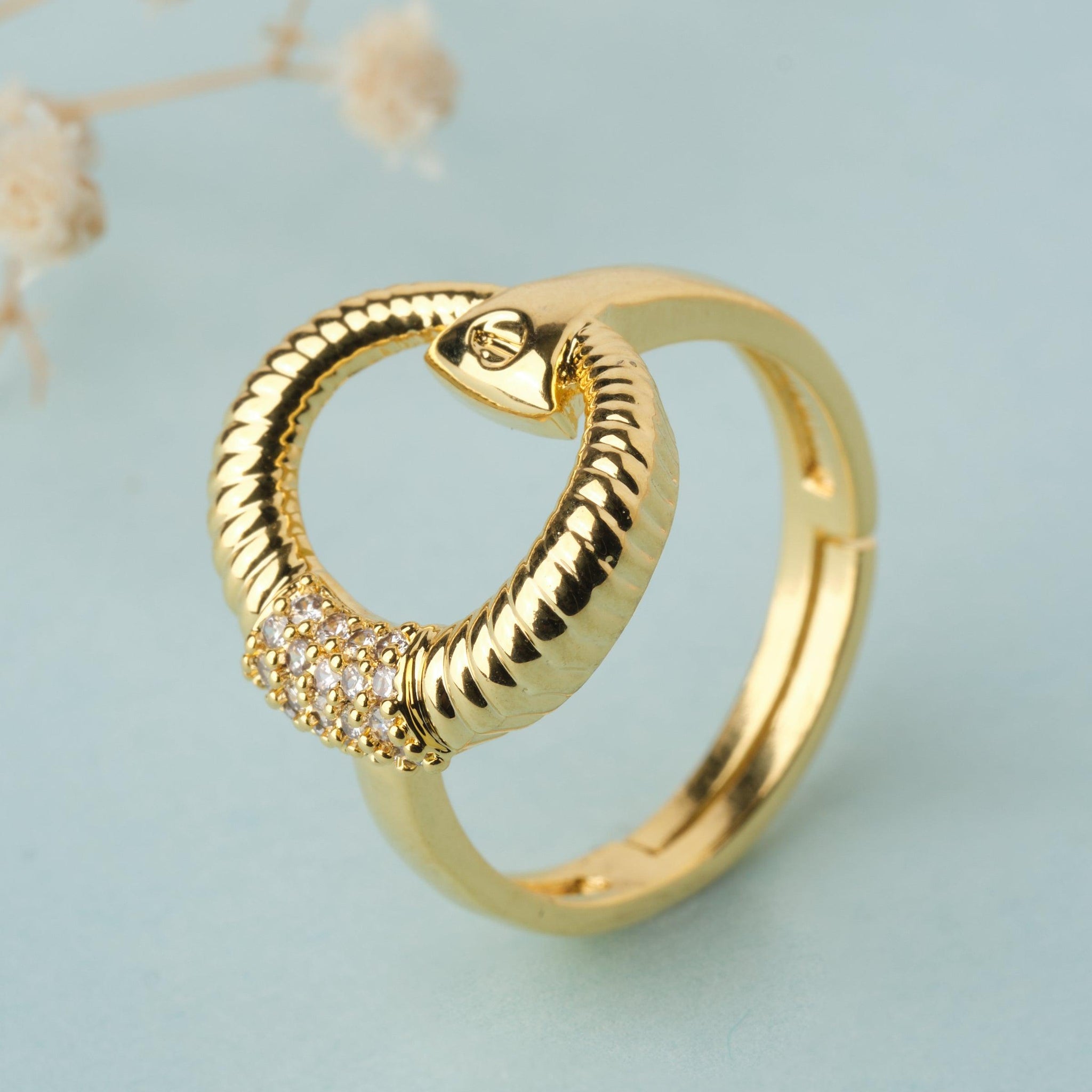 Sterling Golden Metallic Ring - Chandrani Pearls
