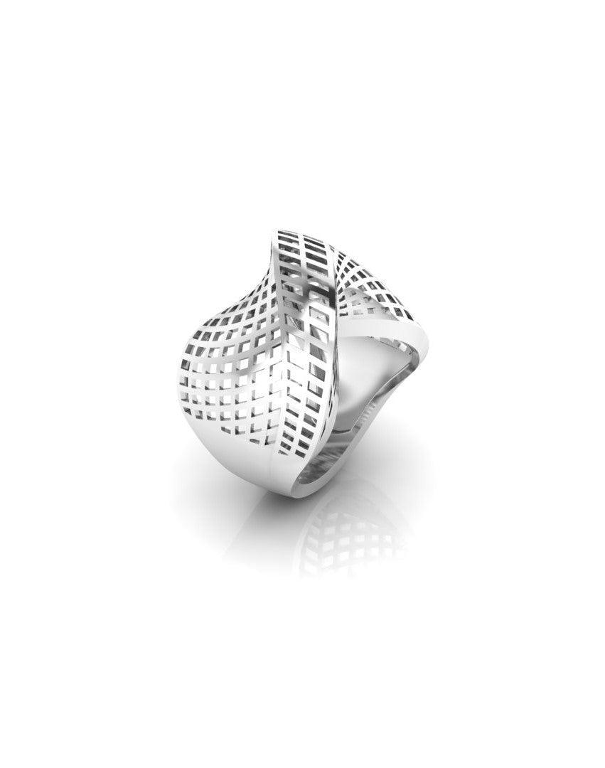 Sterling Stone Studded Silver Ring - Chandrani Pearls