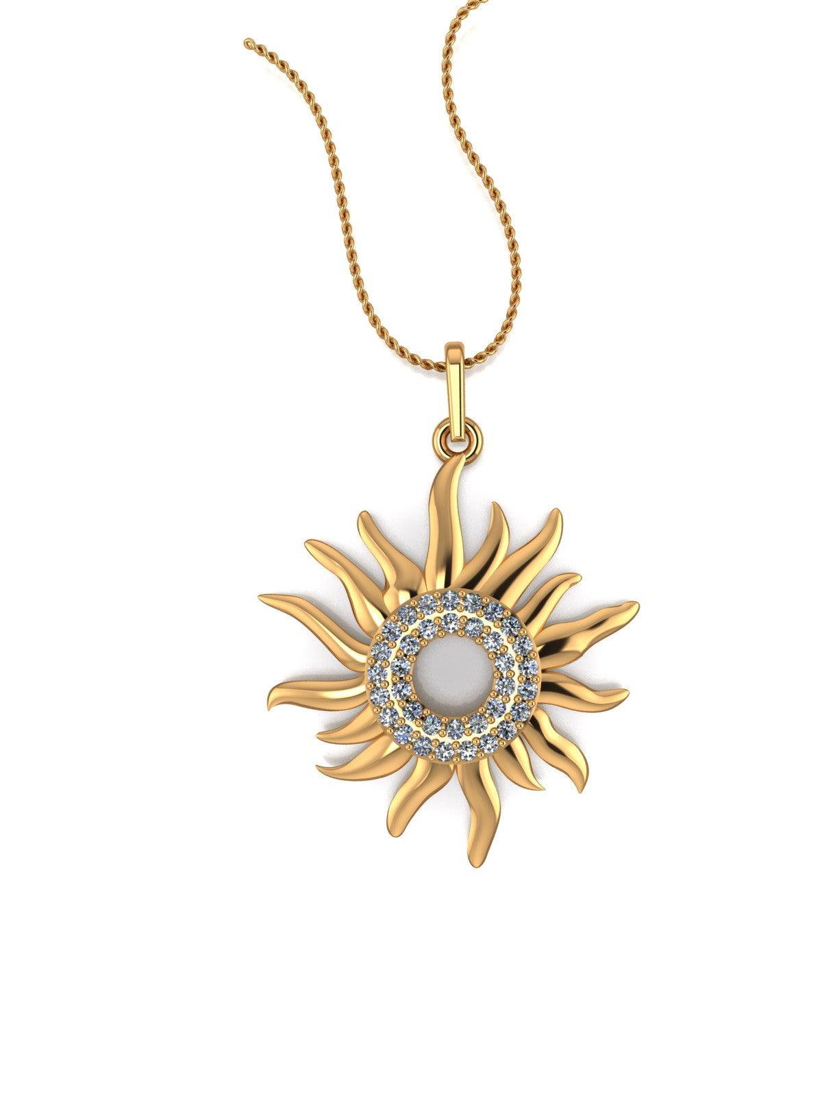 Sun Pendant with chain - Chandrani Pearls
