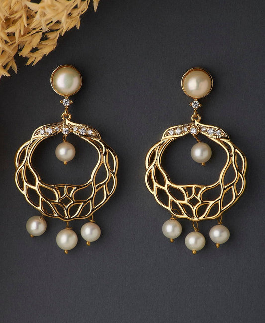 Traditional Pearl Hanging Earrings - Chandrani Pearls