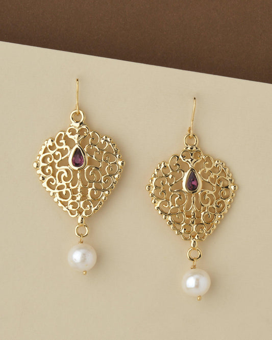 Traditional Pearl Hanging Jhumka - Chandrani Pearls