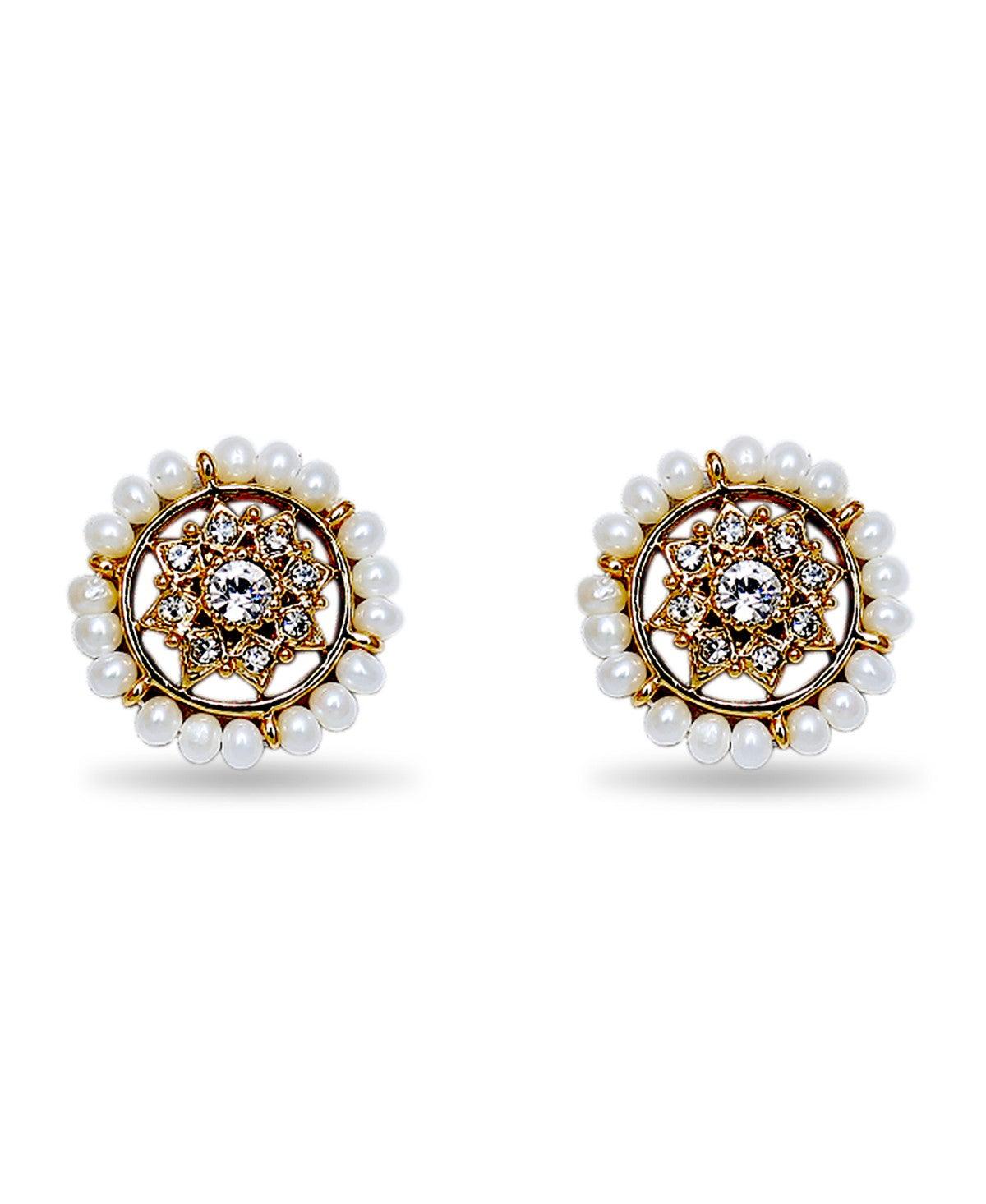 Traditional Pearl Stud Earrings - Chandrani Pearls