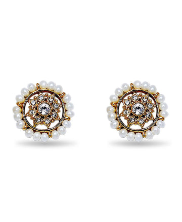 Traditional Pearl Stud Earrings - Chandrani Pearls
