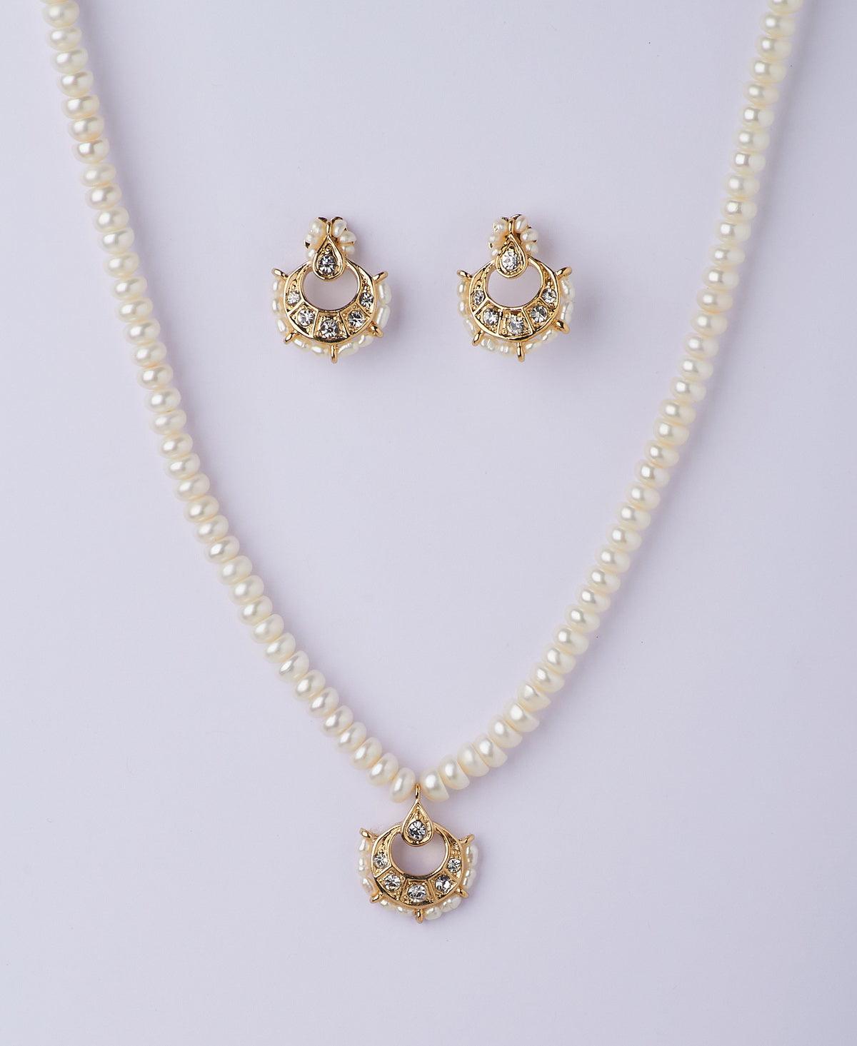 Traditional Real Pearl Necklace Set - Chandrani Pearls