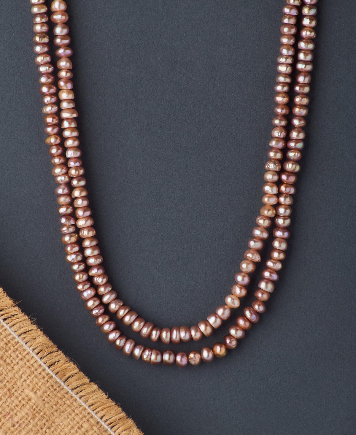 Trendy 2 line Pearl Necklace - Chandrani Pearls