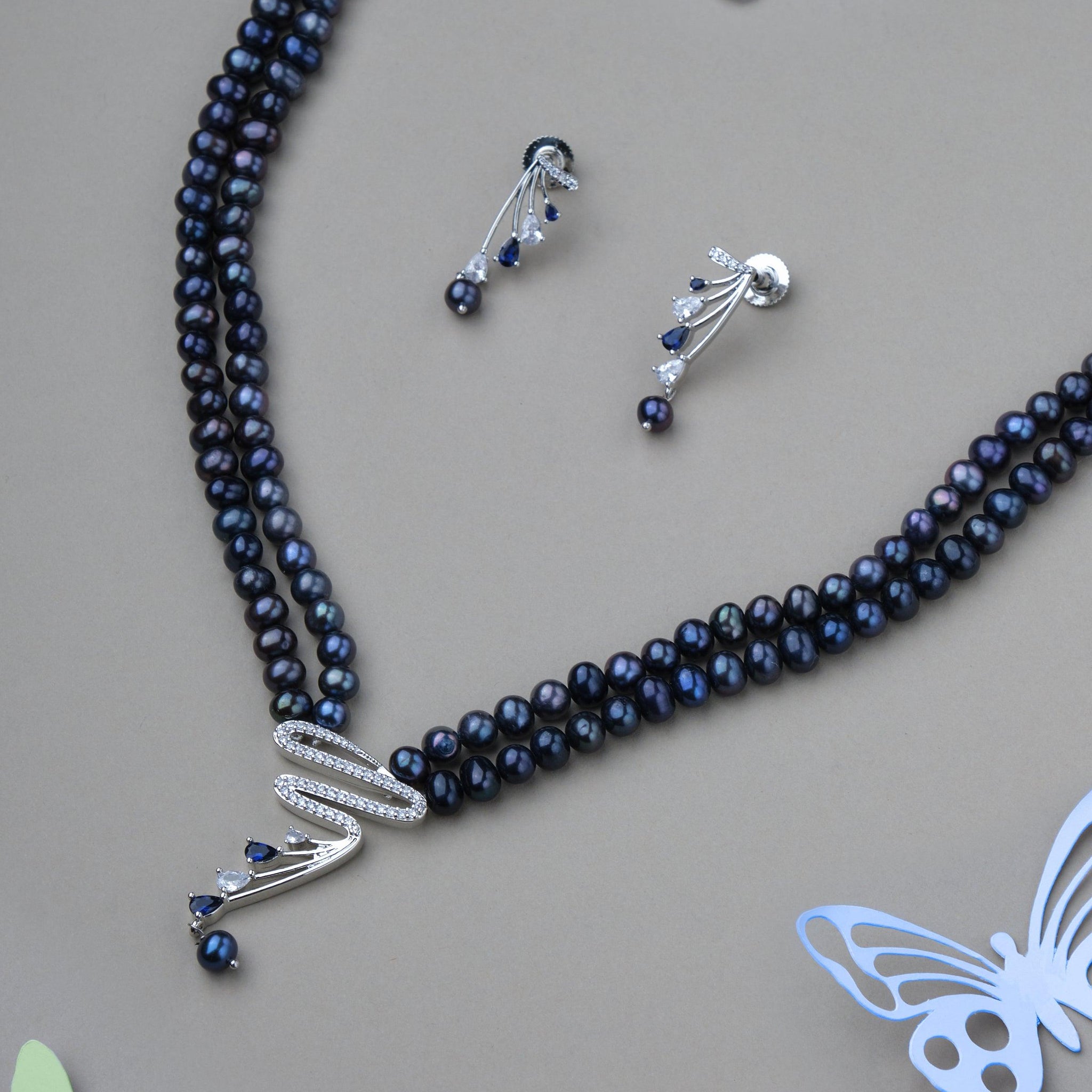 Trendy Beautiful Pearl Necklace Set - Chandrani Pearls
