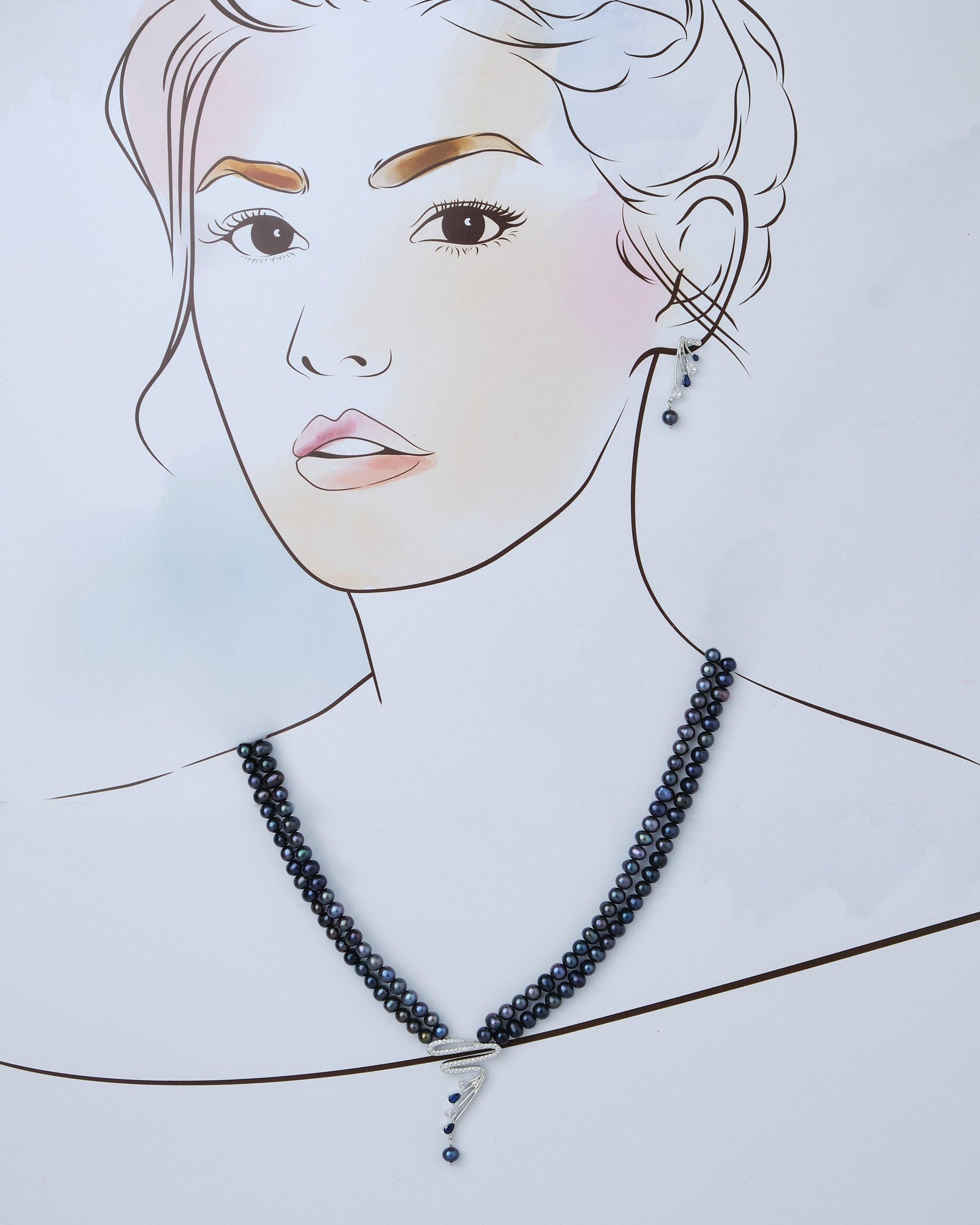 Trendy Beautiful Pearl Necklace Set - Chandrani Pearls