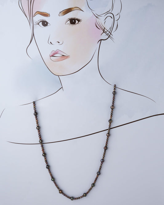 Trendy Black Pearl Necklace - Chandrani Pearls