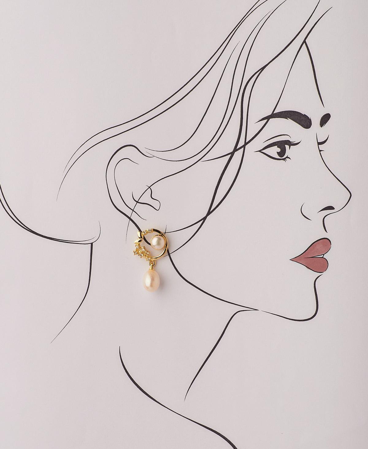 Trendy Drop Pearl Earring - Chandrani Pearls