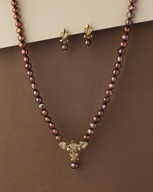 Trendy Dyed Pearl Necklace Set - Chandrani Pearls