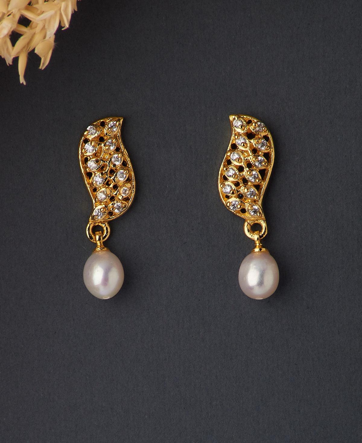 Trendy Hanging Pearl Earring - Chandrani Pearls