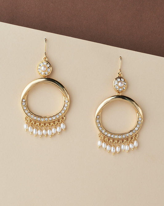 Trendy Pearl Hanging Earrings - Chandrani Pearls