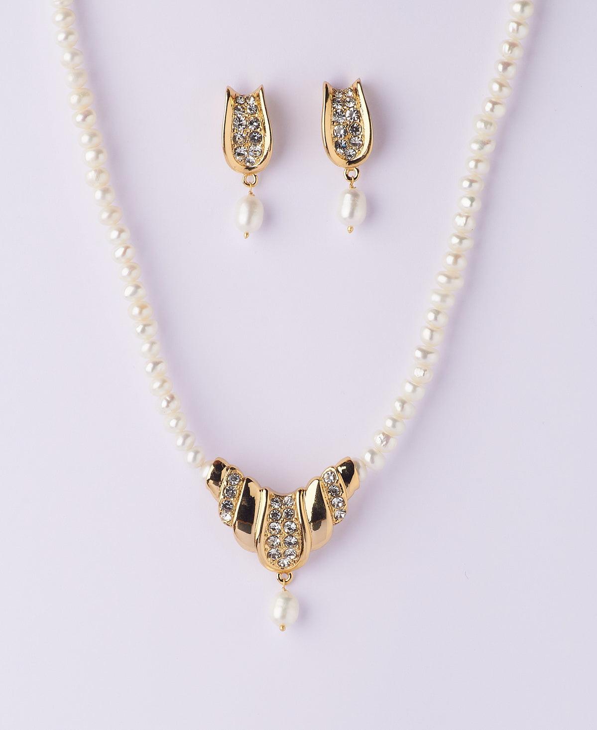 Trendy Pearl Necklace Set - Chandrani Pearls