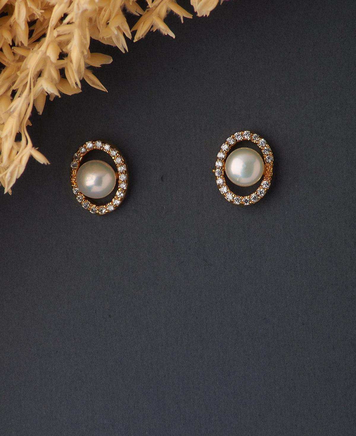 Trendy Pearl Stud Earring - Chandrani Pearls