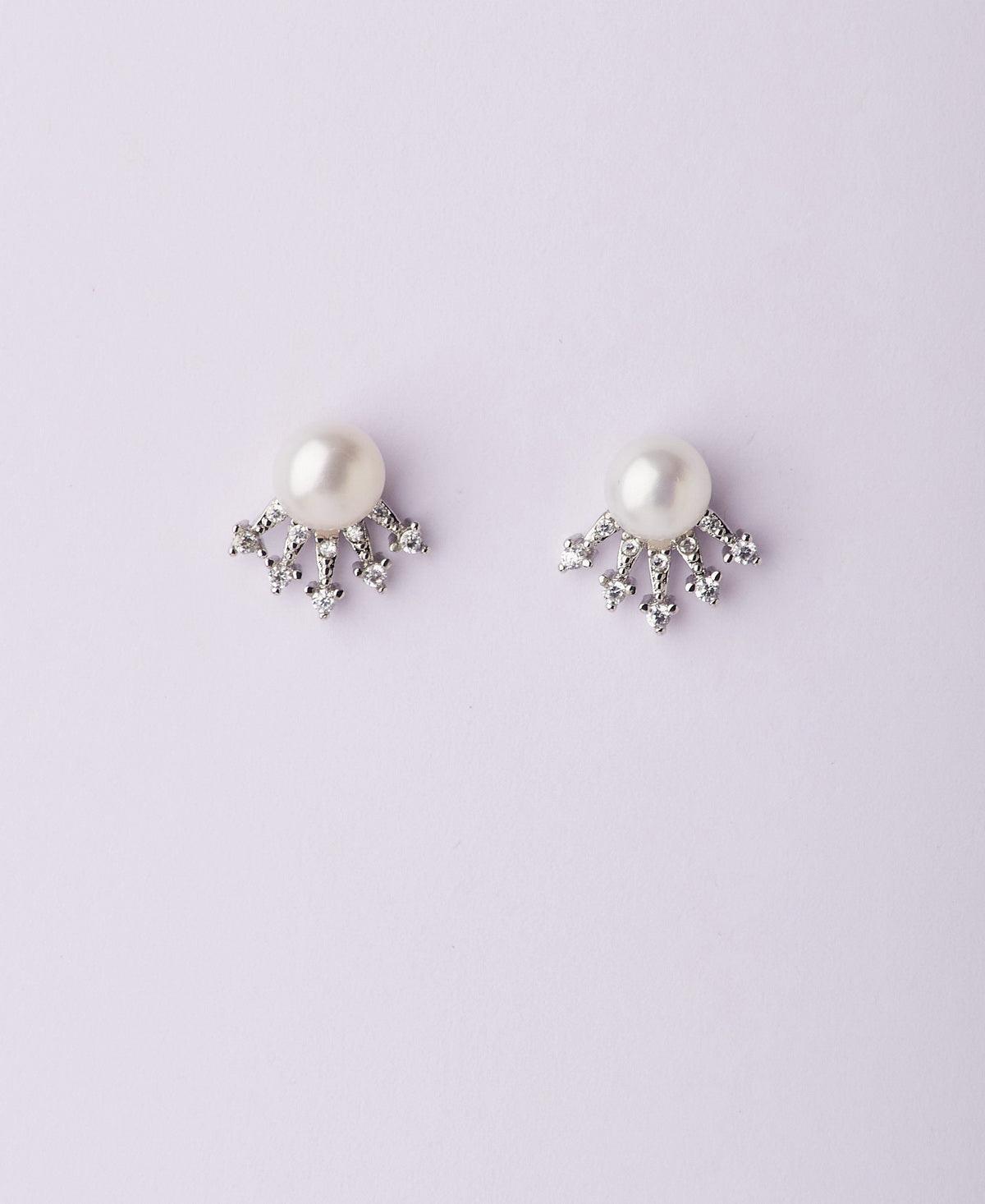 Trendy Pink Pearl Stud Earring - Chandrani Pearls