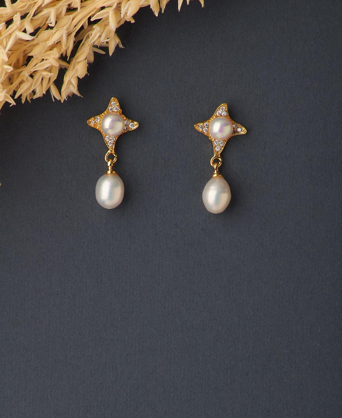 Trendy Real Pearl Hanging Earring - Chandrani Pearls