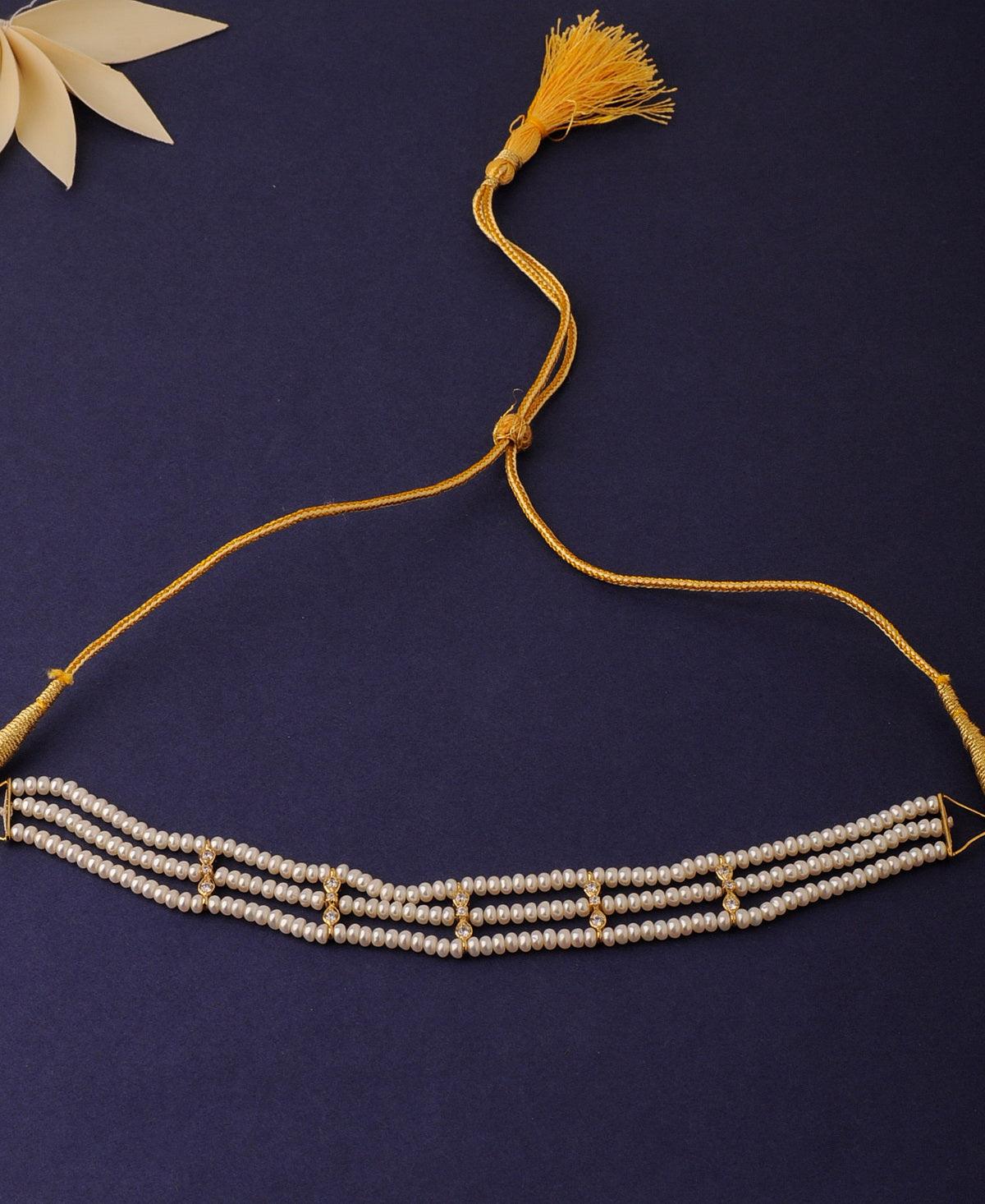 Trendy Real Pearl Necklace Choker - Chandrani Pearls