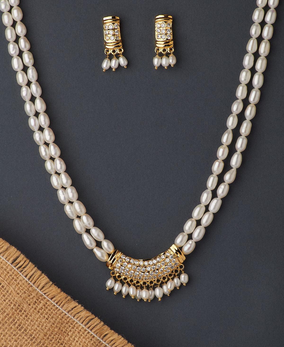 Trendy Real Pearl Pendant Set - Chandrani Pearls