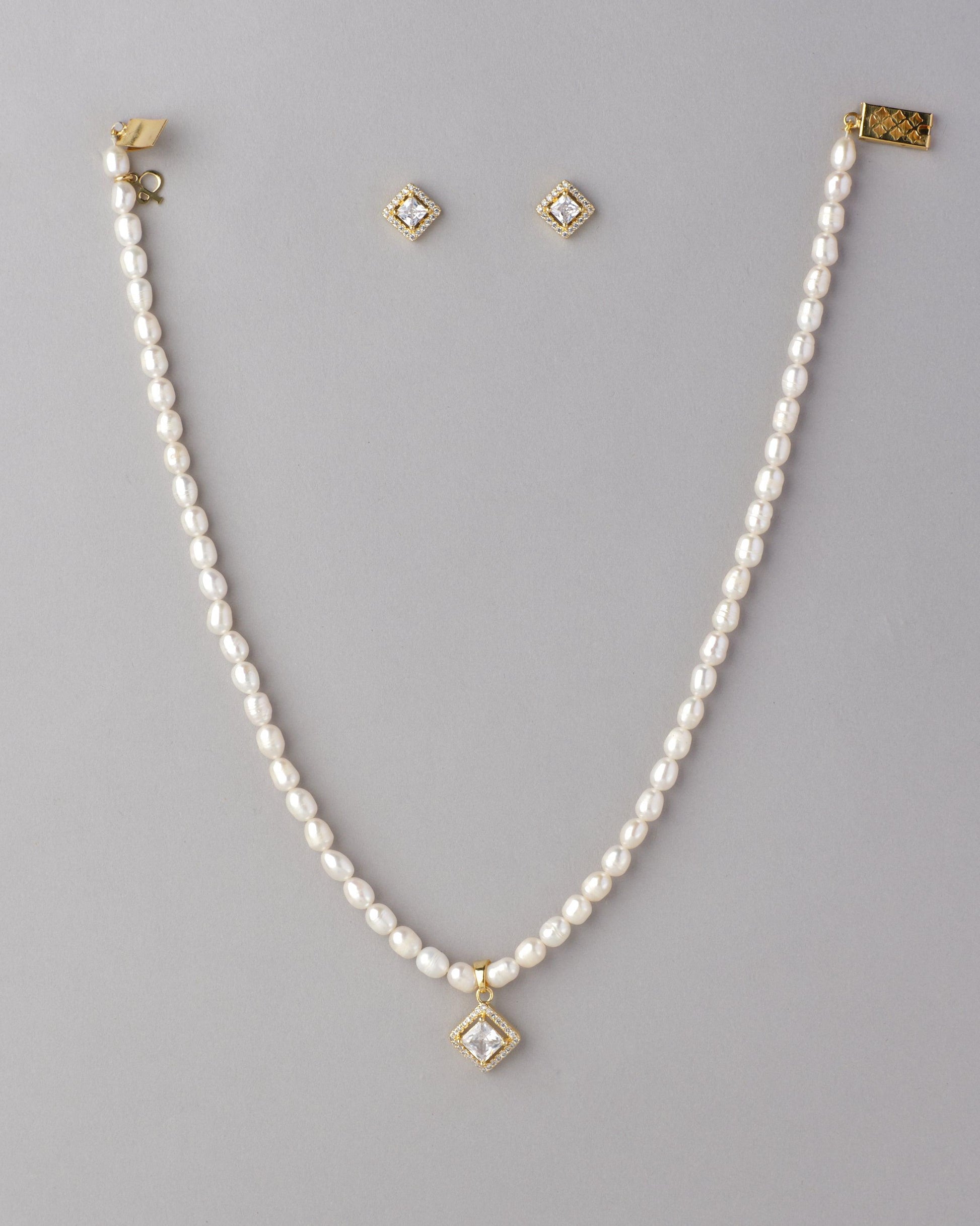 Trendy Regal Real Pearl Necklace Set - Chandrani Pearls