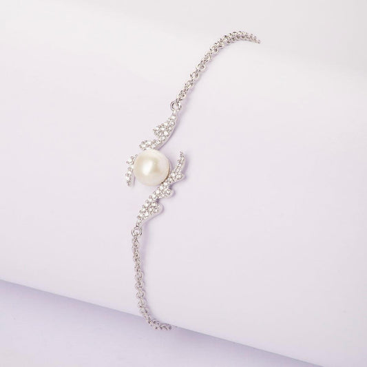 Trendy Stone Studded Pearl Bracelet - Chandrani Pearls