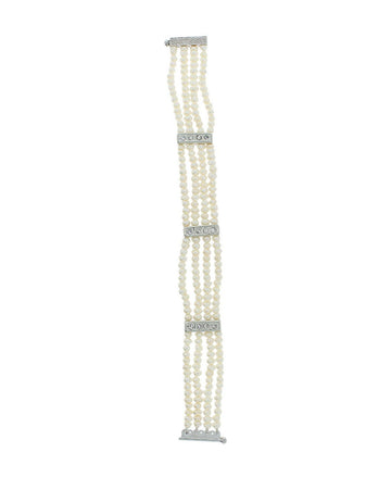 Trendy Stone Studded Pearl Bracelet - Chandrani Pearls