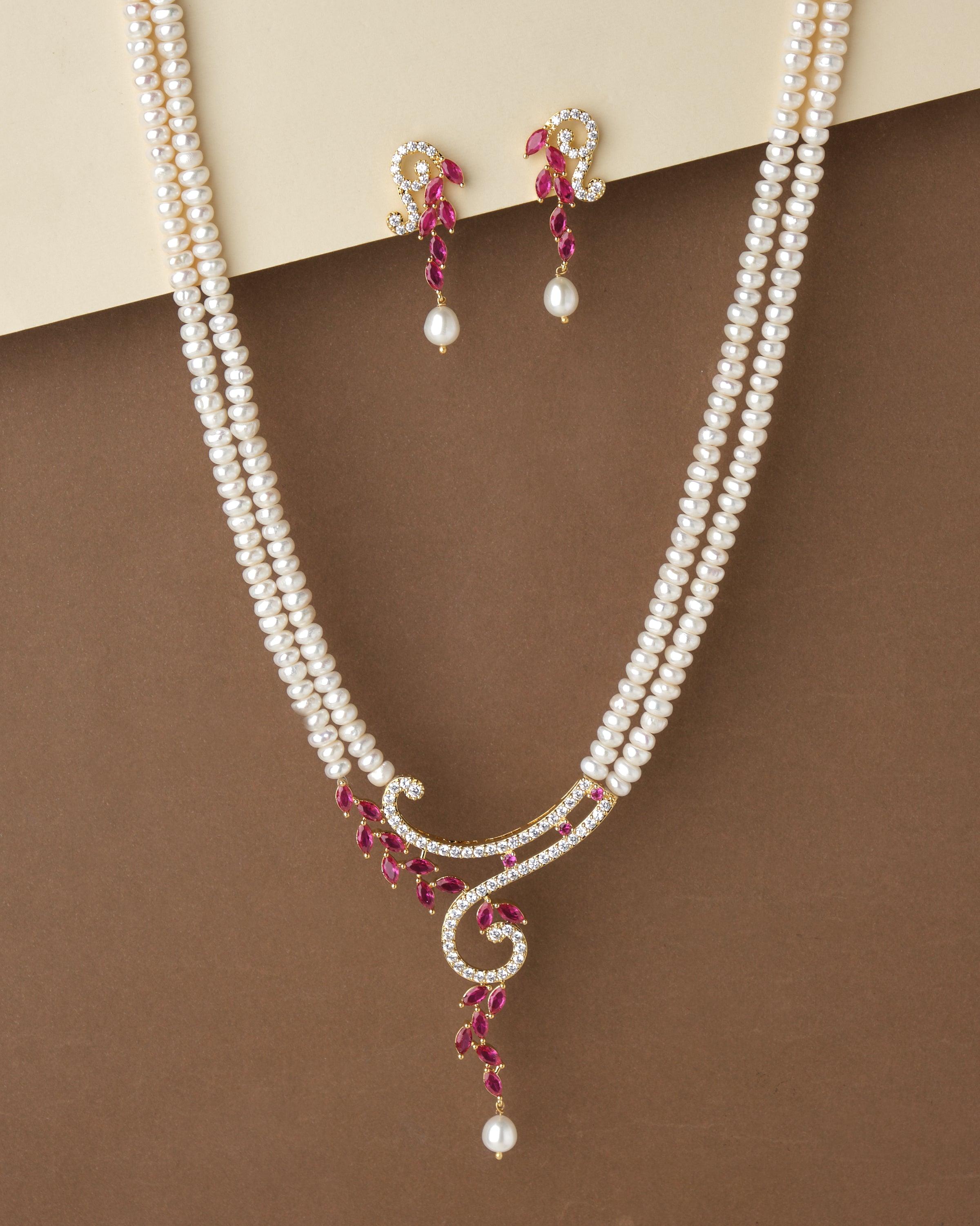 Goldiwala Vintage Pearl Choker Necklace| silver choker chain| For Women  Elegant White Imitation Pearl