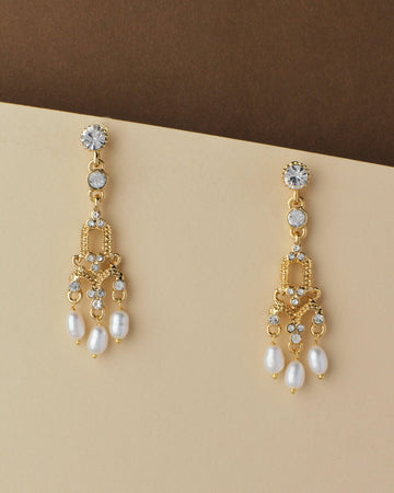 Trendy White Hang Pearl Earring - Chandrani Pearls