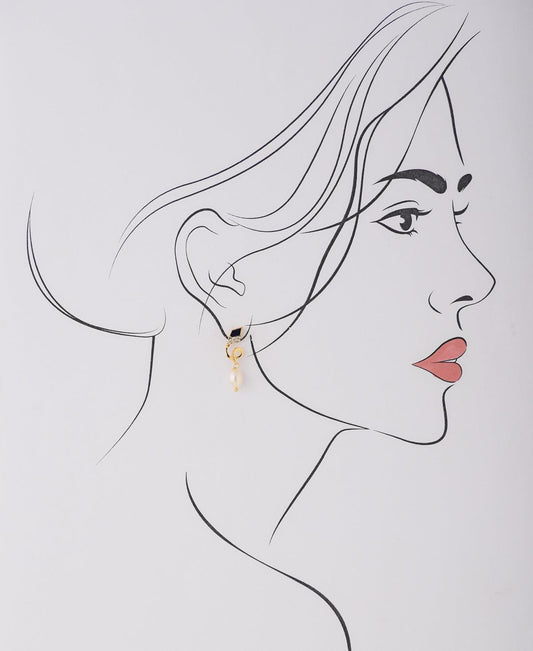 Trendy White Hang Pearl Earring - Chandrani Pearls