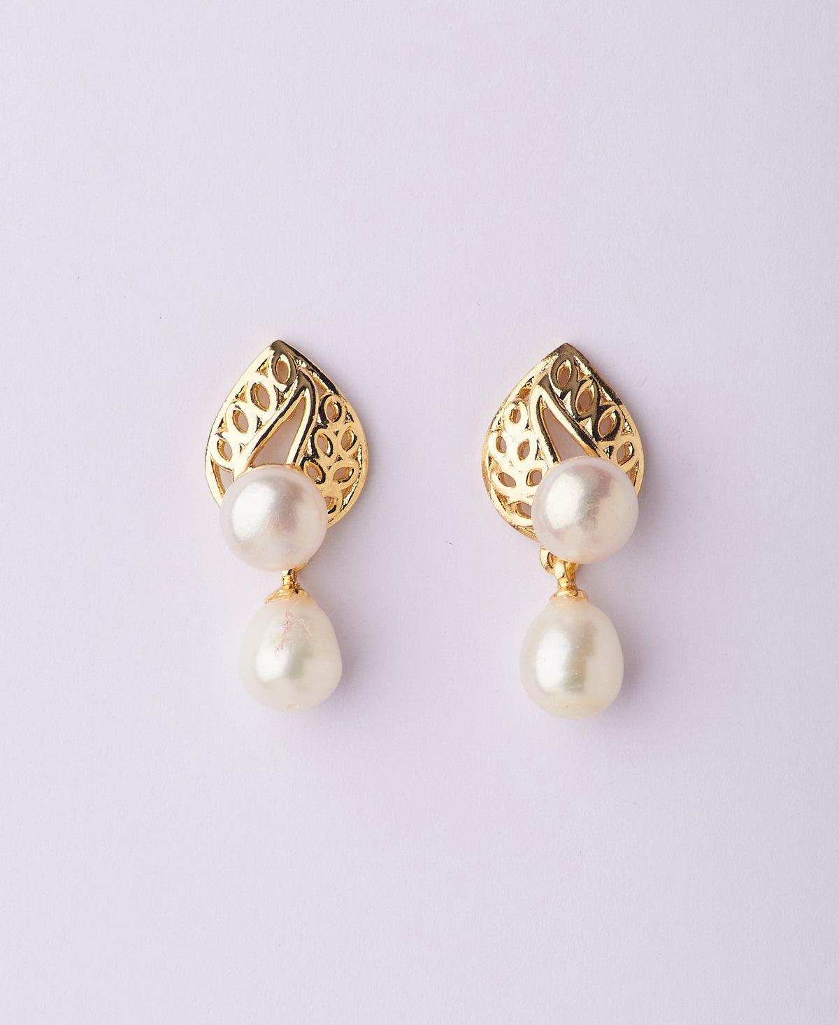 Trendy White Pearl Hang Earring - Chandrani Pearls