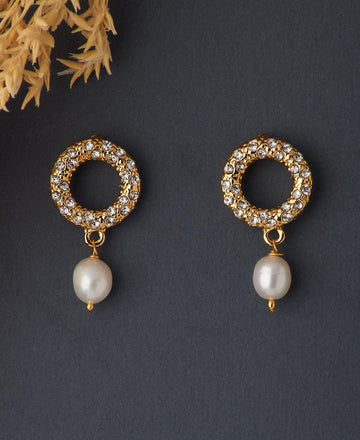 Trendy White Pearl Hanging Earring - Chandrani Pearls