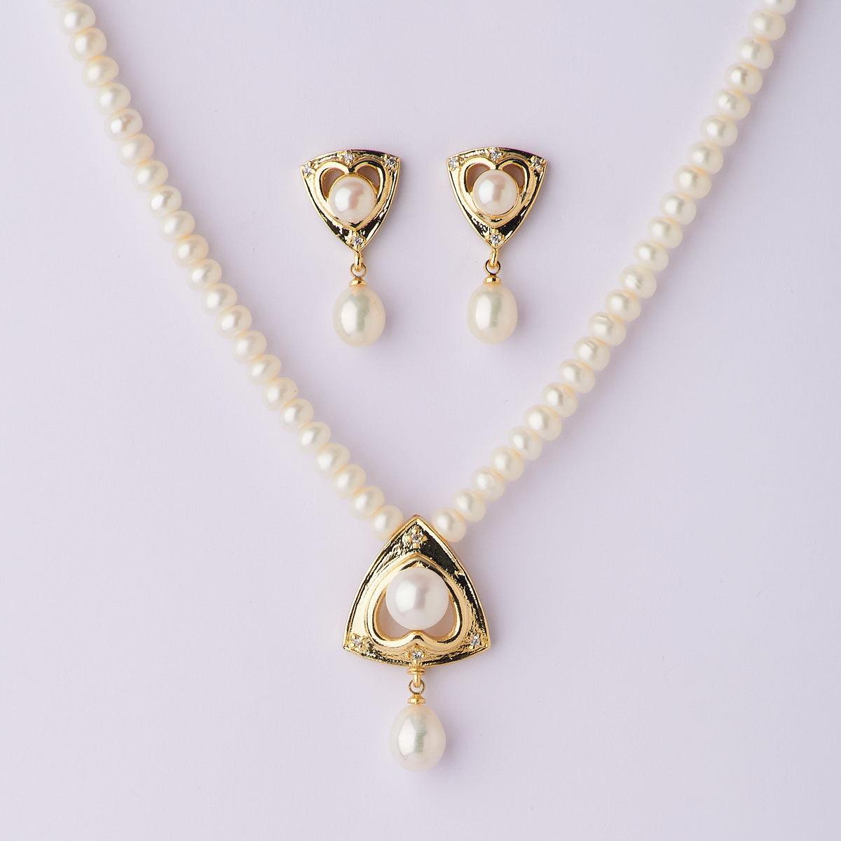 Tricon Real Pearl Necklace Set - Chandrani Pearls