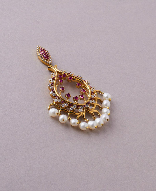 Zaaya Pearl And Stone Jhumkas - Chandrani Pearls