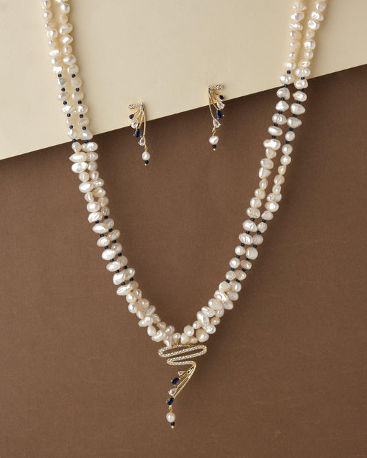 Zigzag Pearl Necklace Set - Chandrani Pearls